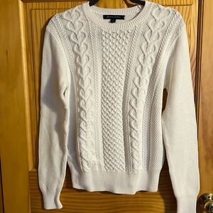 Brooks Brothers White cotton sweater size medium